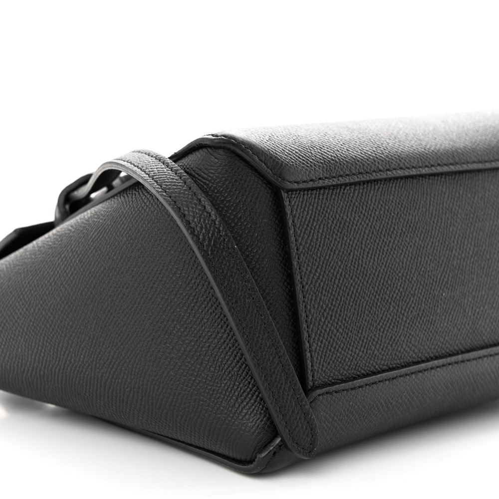Grained Calfskin Nano Belt Bag Black Grained Calfskin Nano Belt Bag Black
