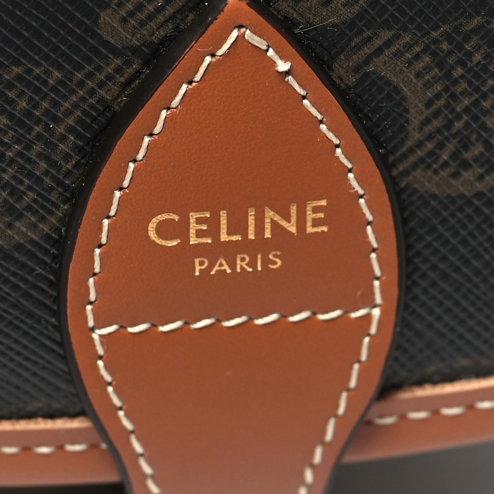 Triomphe Canvas Medium Folco Bag Tan Triomphe Canvas Medium Folco Bag Tan