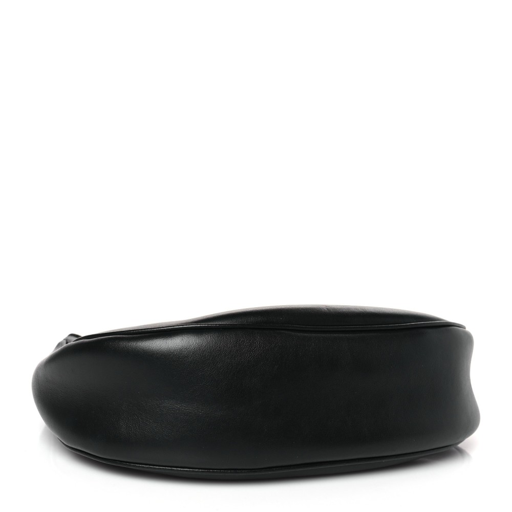 Smooth Calfskin Chain Strap Ava Shoulder Bag Black Smooth Calfskin Chain Strap Ava Shoulder Bag Black