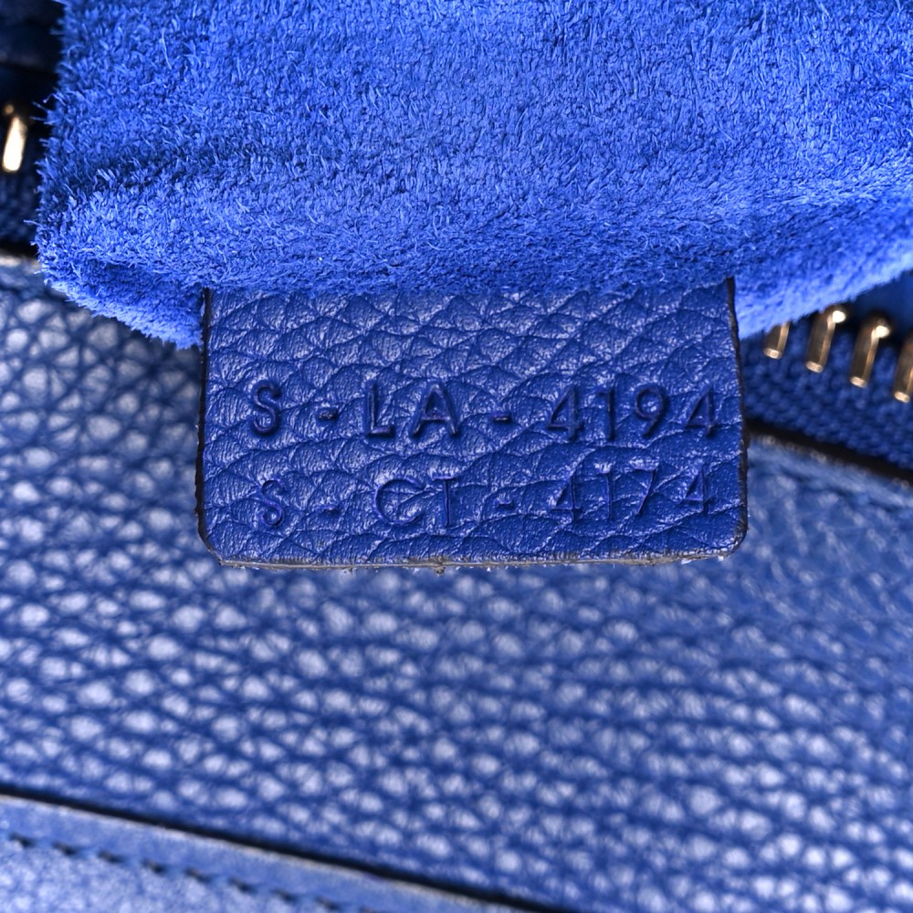 Drummed Calfskin Micro Luggage Indigo Drummed Calfskin Micro Luggage Indigo