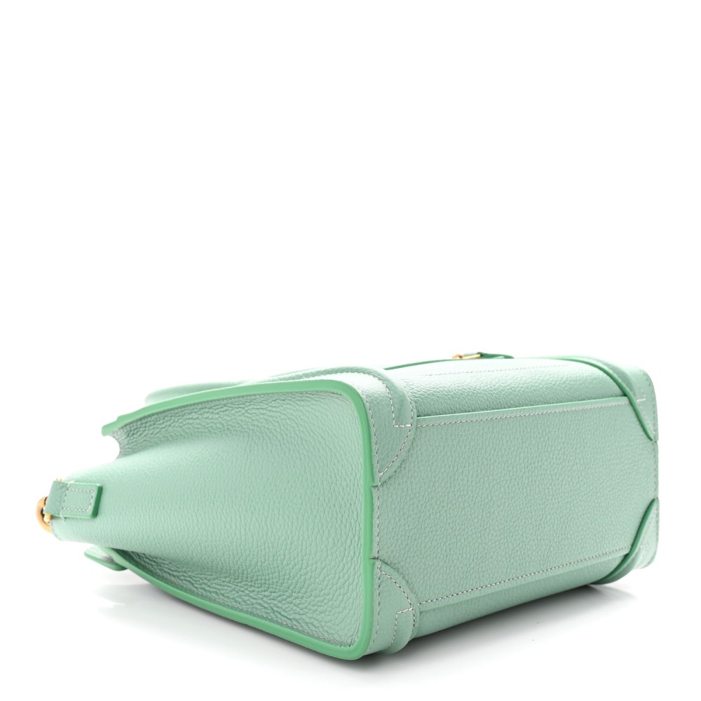 Drummed Calfskin Nano Luggage Ice Mint Drummed Calfskin Nano Luggage Ice Mint