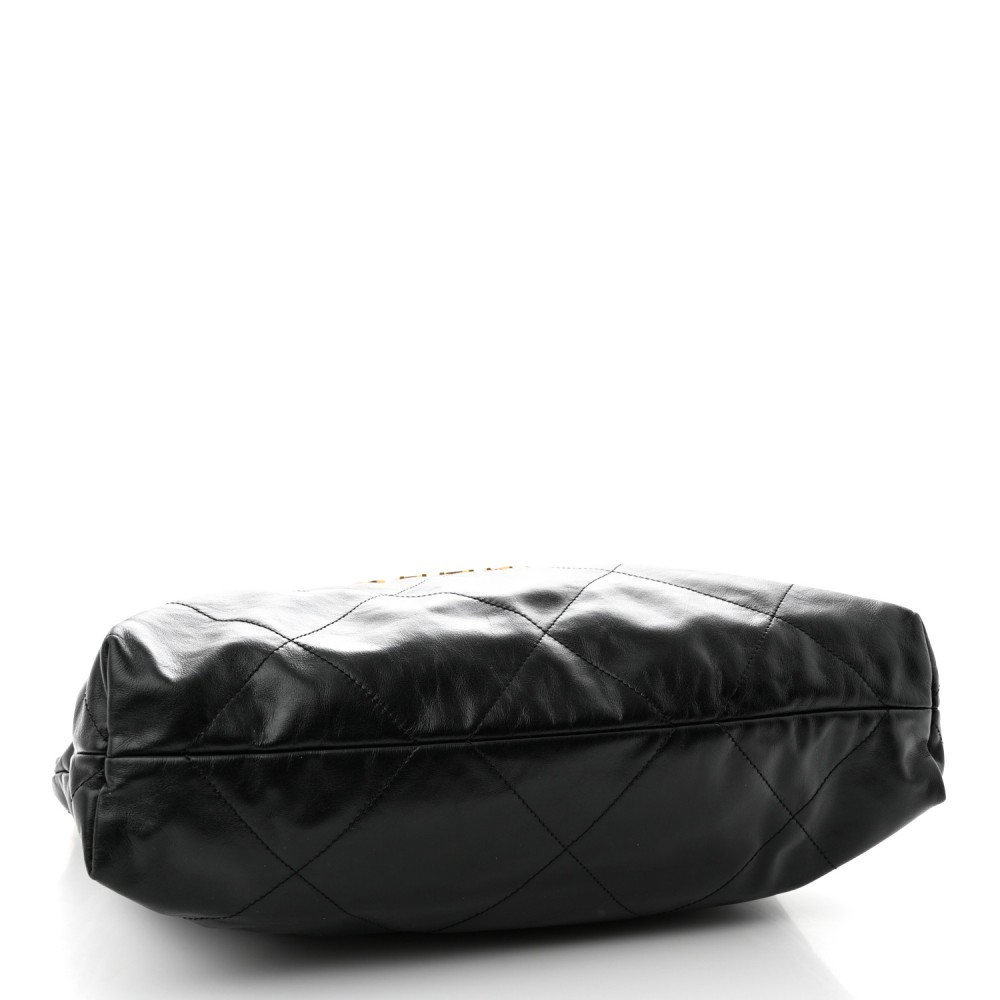 Shiny Calfskin Quilted Chanel 22 Black Shiny Calfskin Quilted Chanel 22 Black