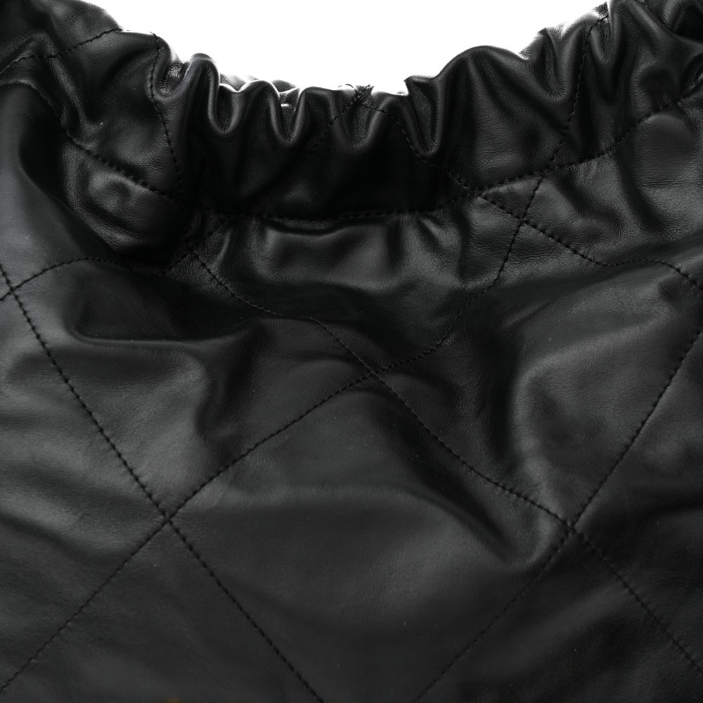 Shiny Calfskin Quilted Chanel 22 Black Shiny Calfskin Quilted Chanel 22 Black