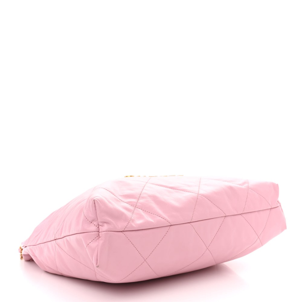 Shiny Calfskin Quilted Small Chanel 22 Pink Shiny Calfskin Quilted Small Chanel 22 Pink