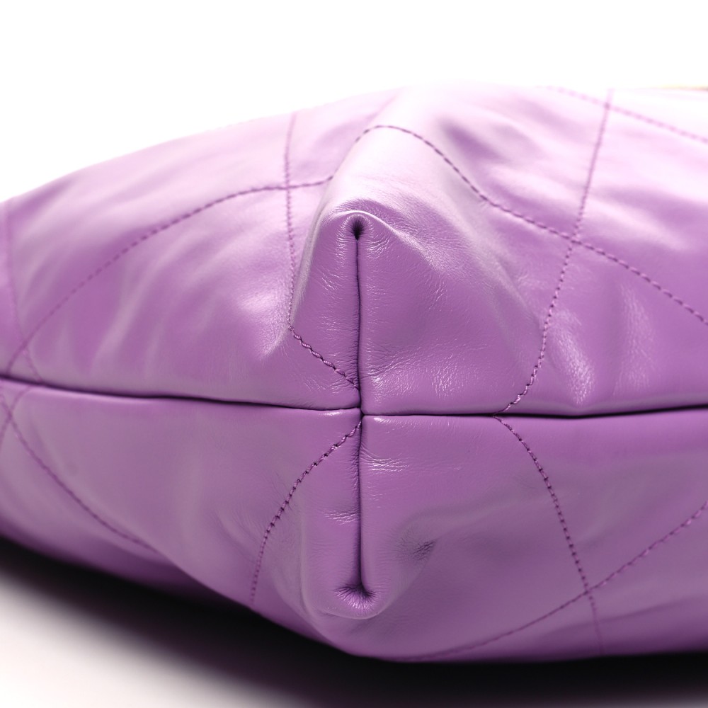 Shiny Calfskin Quilted Chanel 22 Purple Shiny Calfskin Quilted Chanel 22 Purple