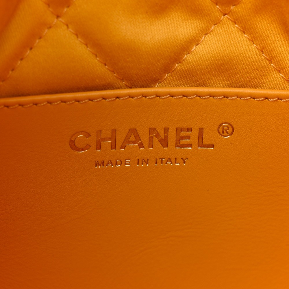 Shiny Calfskin Quilted Mini Chanel 22 Yellow Shiny Calfskin Quilted Mini Chanel 22 Yellow