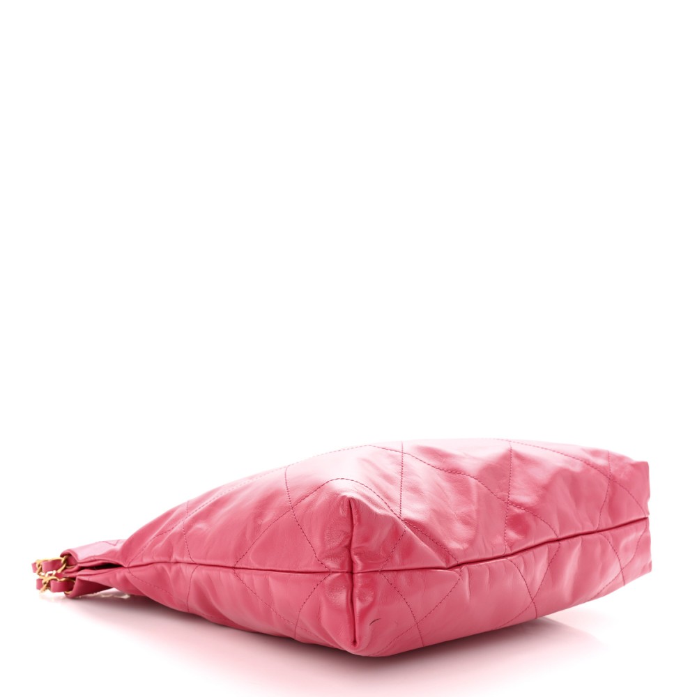 Shiny Calfskin Quilted Small Chanel 22 Fuchsia Shiny Calfskin Quilted Small Chanel 22 Fuchsia