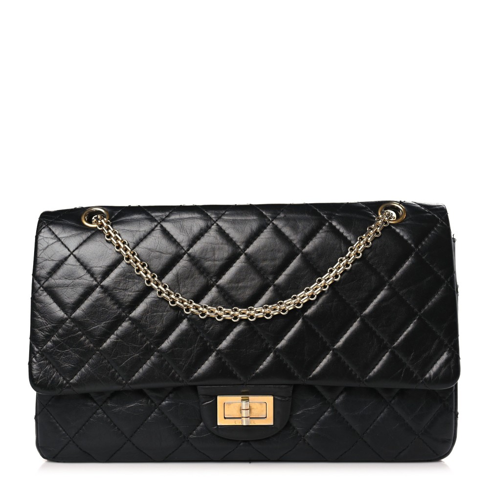 Aged Calfskin Quilted 2.55 Reissue 227 Flap Black Aged Calfskin Quilted 2.55 Reissue 227 Flap Black