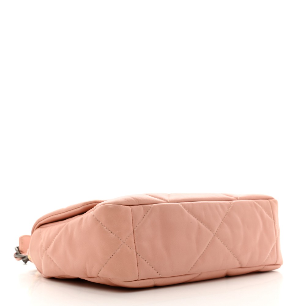 Goatskin Quilted Medium Chanel 19 Flap Light Pink Goatskin Quilted Medium Chanel 19 Flap Light Pink