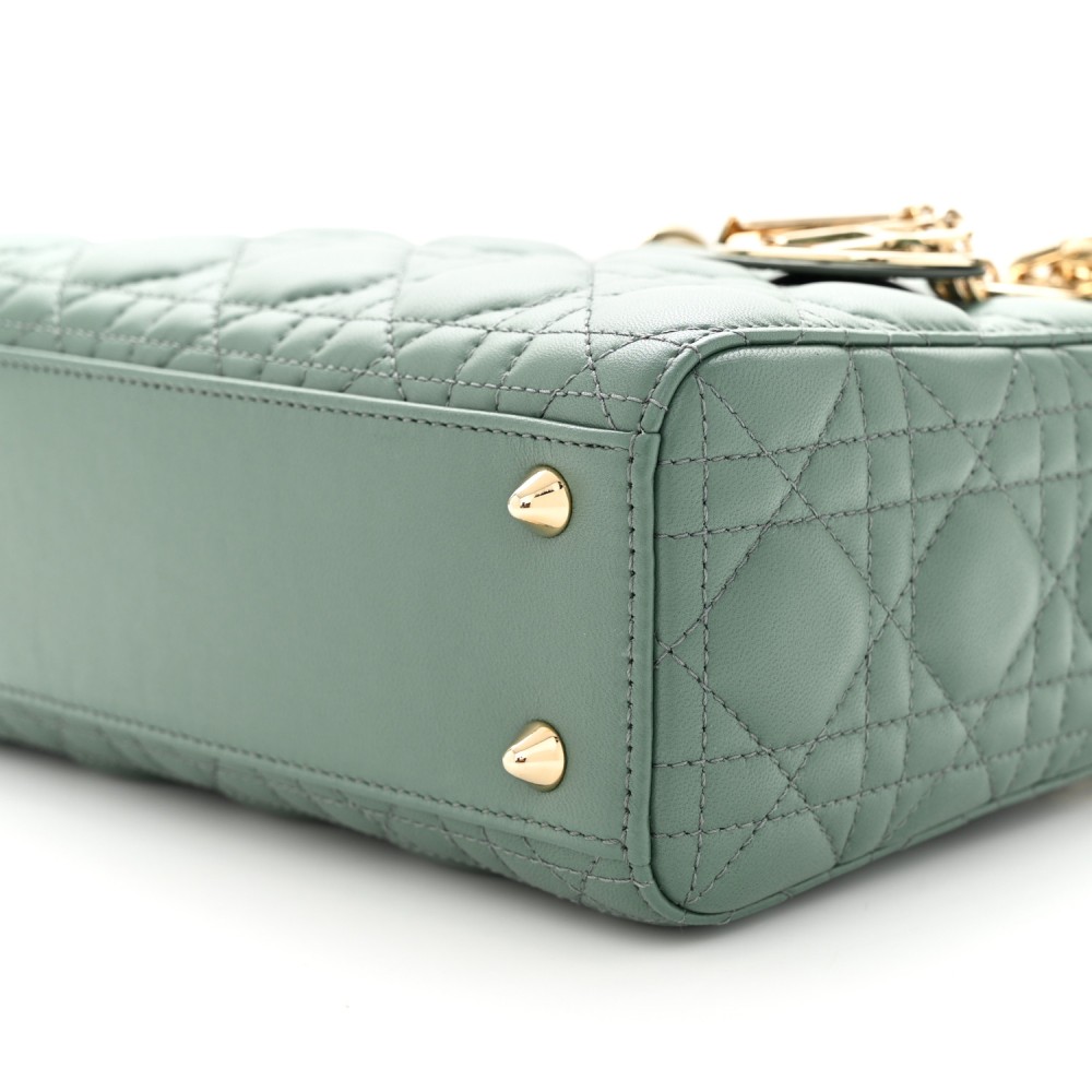 Lambskin Cannage Small My ABCDior Lady Dior Cedar Green Lambskin Cannage Small My ABCDior Lady Dior Cedar Green