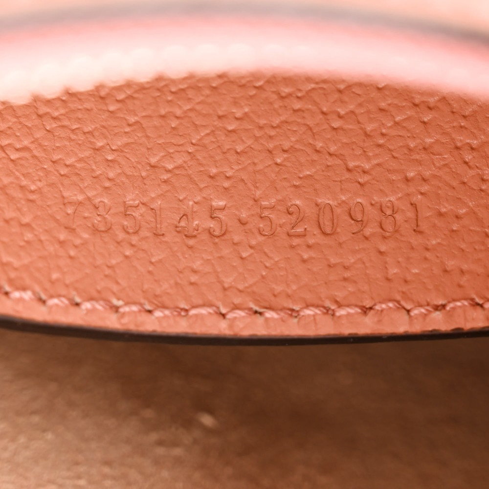Monogram Textured Dollar Calfskin Small Ophidia Hobo Cloche Rose Pink Monogram Textured Dollar Calfskin Small Ophidia Hobo Cloche Rose Pink