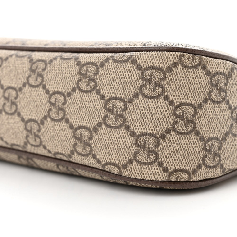 GG Supreme Monogram Textured Dollar Calfskin Small Ophidia Hobo Beige Ebony New Acero GG Supreme Monogram Textured Dollar Calfskin Small Ophidia Hobo Beige Ebony New Acero