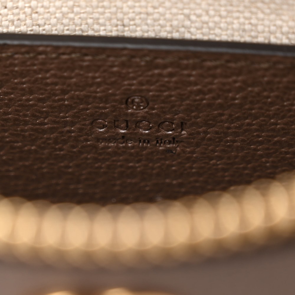 GG Supreme Monogram Textured Dollar Calfskin Mini Ophidia Chain Bag Beige Ebony GG Supreme Monogram Textured Dollar Calfskin Mini Ophidia Chain Bag Beige Ebony
