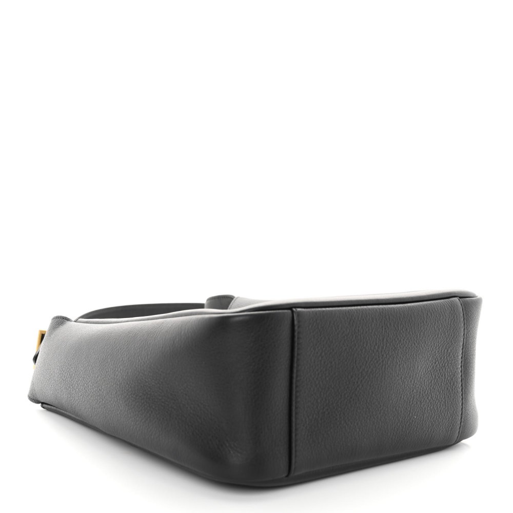 Smooth Calfskin Small Le 5 A 7 Soft Hobo Black Smooth Calfskin Small Le 5 A 7 Soft Hobo Black