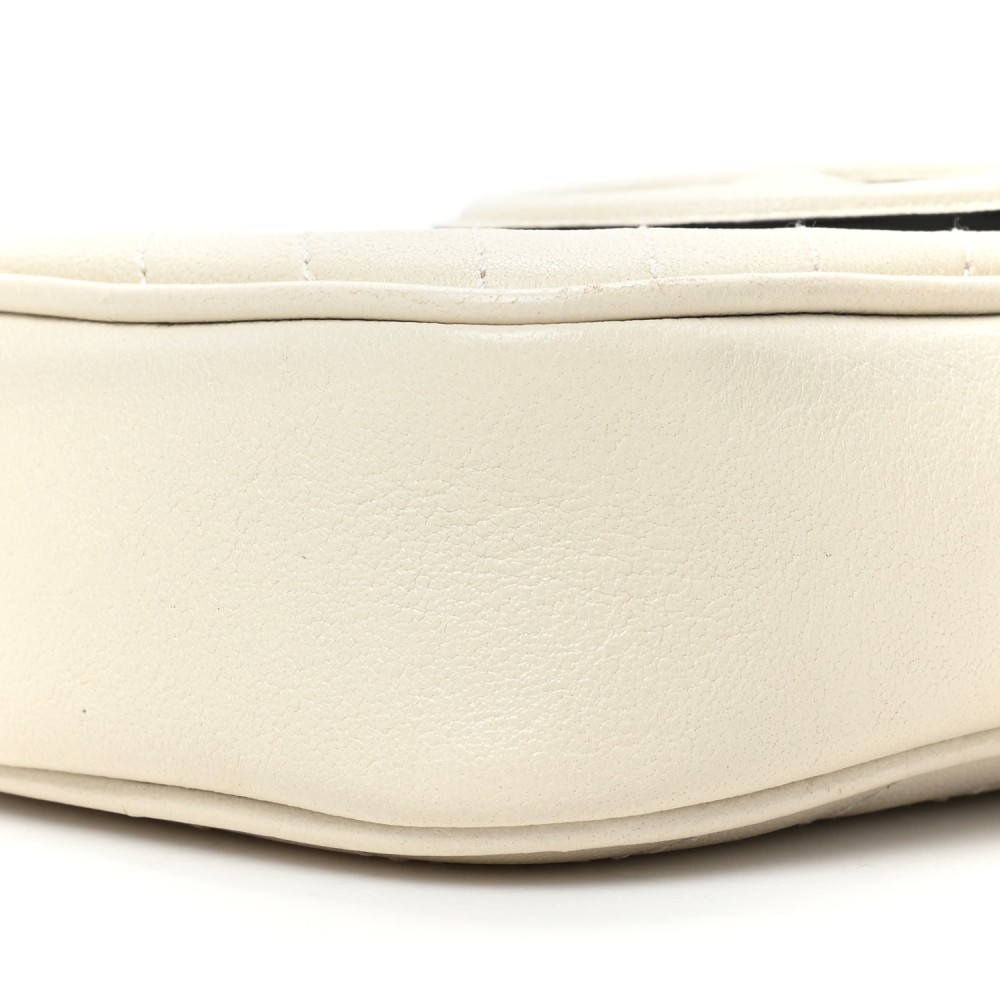 Sakai Be Green Calfskin Diagonal Stitched Mini Blondie Vertical Shoulder Bag Mystic White Sakai Be Green Calfskin Diagonal Stitched Mini Blondie Vertical Shoulder Bag Mystic White
