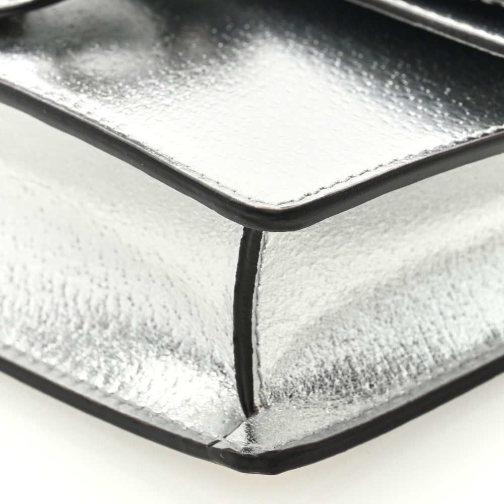 Metallic Calfskin Super Mini Dionysus Shoulder Bag Silver Metallic Calfskin Super Mini Dionysus Shoulder Bag Silver