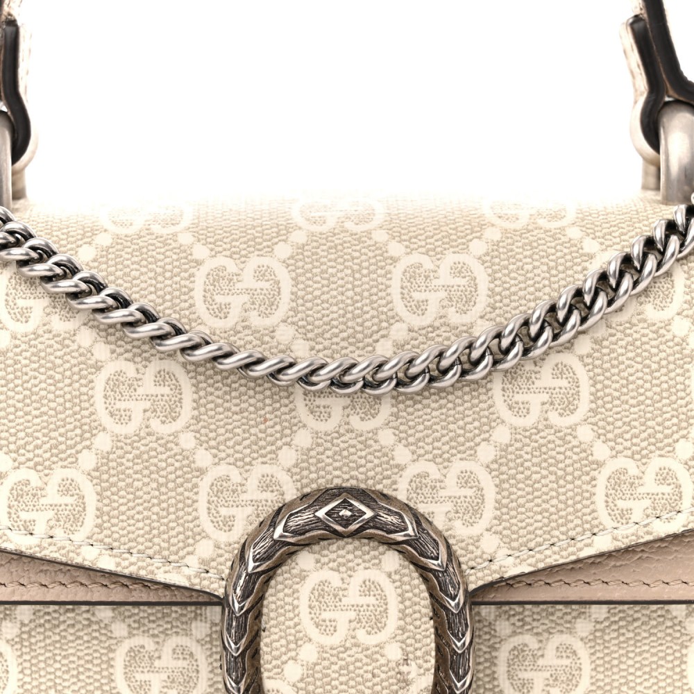 GG Supreme Monogram Mini Dionysus Top Handle Bag Beige Mystic White Oatmeal GG Supreme Monogram Mini Dionysus Top Handle Bag Beige Mystic White Oatmeal