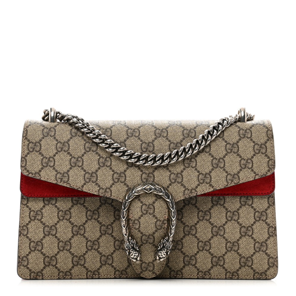 GG Supreme Monogram Small Dionysus Shoulder Bag Vulcanic Red GG Supreme Monogram Small Dionysus Shoulder Bag Vulcanic Red