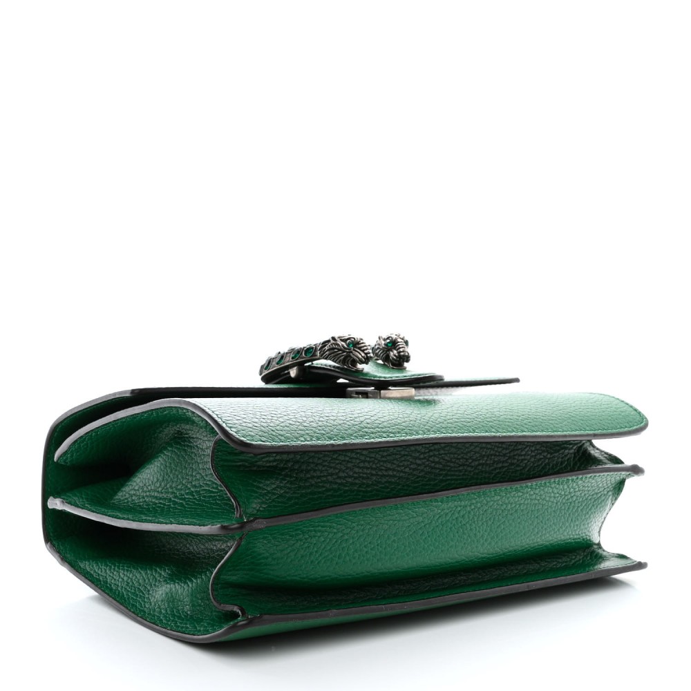 Dollar Calfskin Crystal Bamboo Web Medium Dionysus Top Handle Bag Emerald Dollar Calfskin Crystal Bamboo Web Medium Dionysus Top Handle Bag Emerald