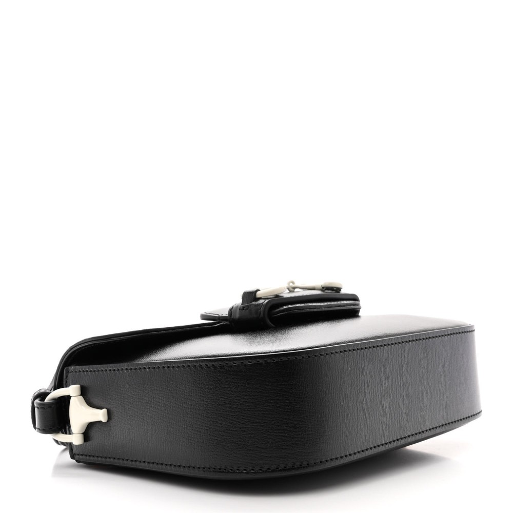 Azalea Calfskin Web Mini Horsebit 1955 Shoulder Bag Black Azalea Calfskin Web Mini Horsebit 1955 Shoulder Bag Black