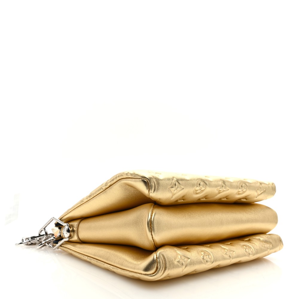 Lambskin Embossed Monogram Coussin PM Gold Lambskin Embossed Monogram Coussin PM Gold