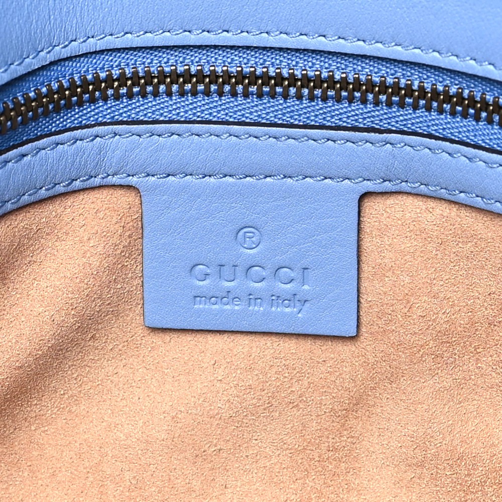 Calfskin Matelasse Small GG Marmont Shoulder Bag Clear Sky Blue Calfskin Matelasse Small GG Marmont Shoulder Bag Clear Sky Blue