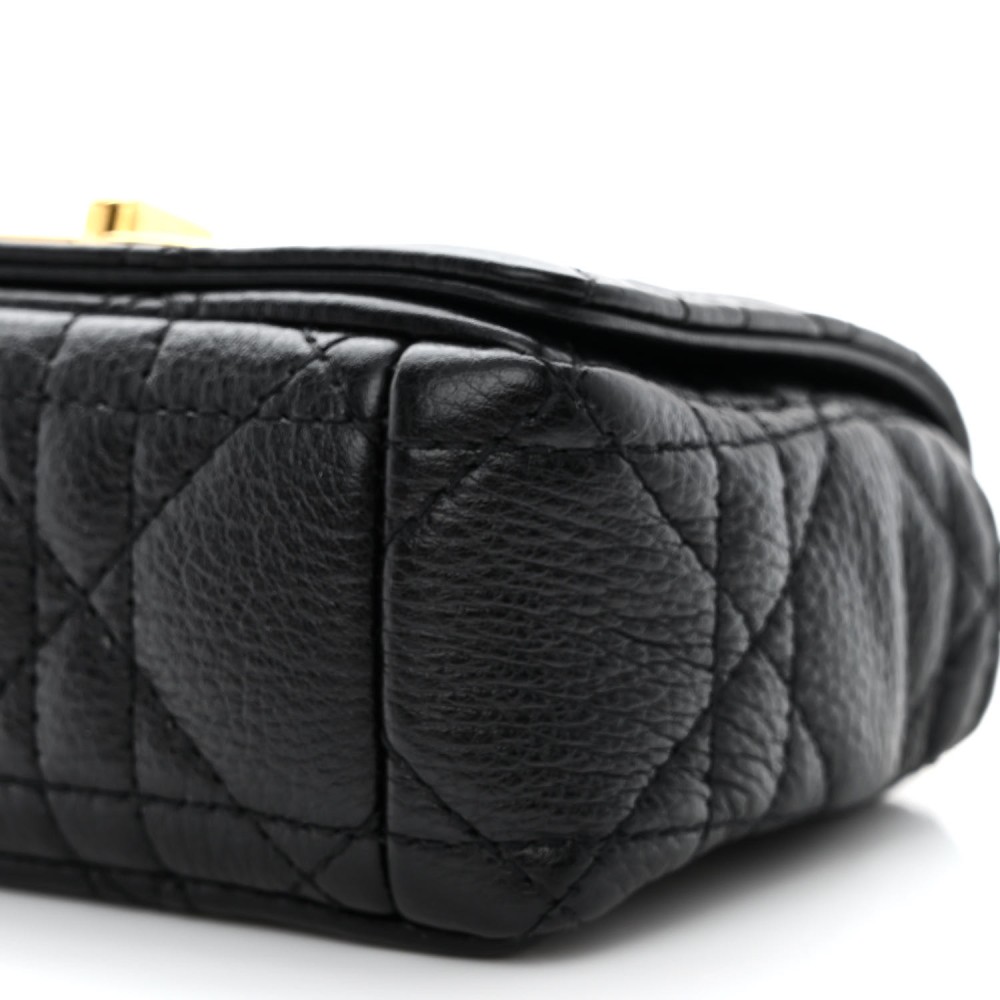Supple Calfskin Cannage Micro Caro Bag Black Supple Calfskin Cannage Micro Caro Bag Black