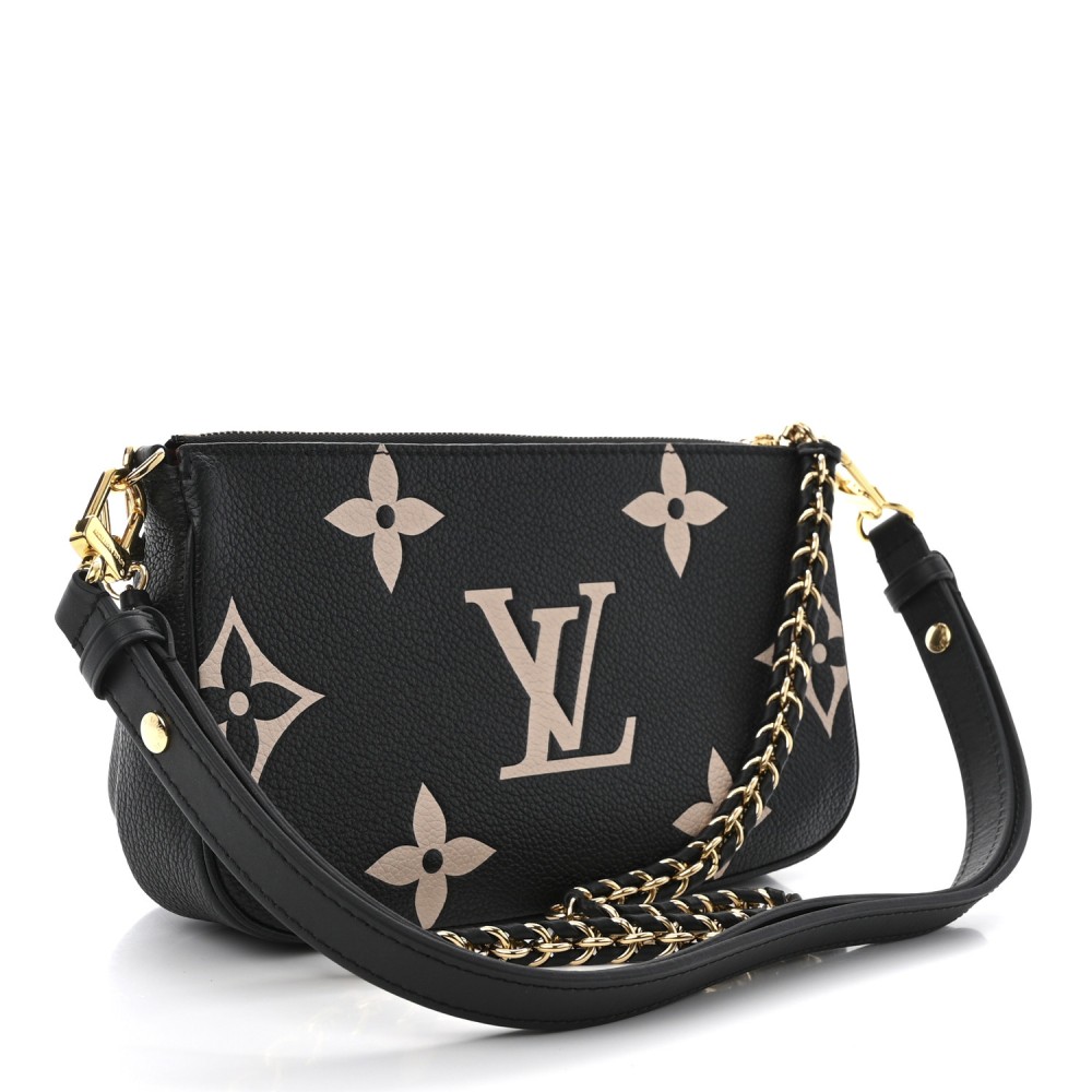 Empreinte Monogram Giant Multi Pochette Accessories Black Beige Empreinte Monogram Giant Multi Pochette Accessories Black Beige