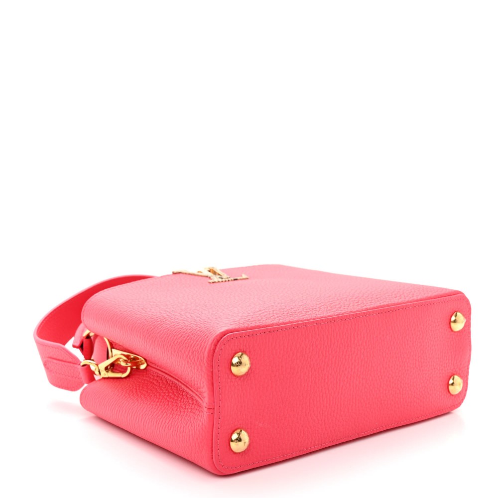 Taurillon Snakeskin Capucines BB Rose Berlingot Taurillon Snakeskin Capucines BB Rose Berlingot