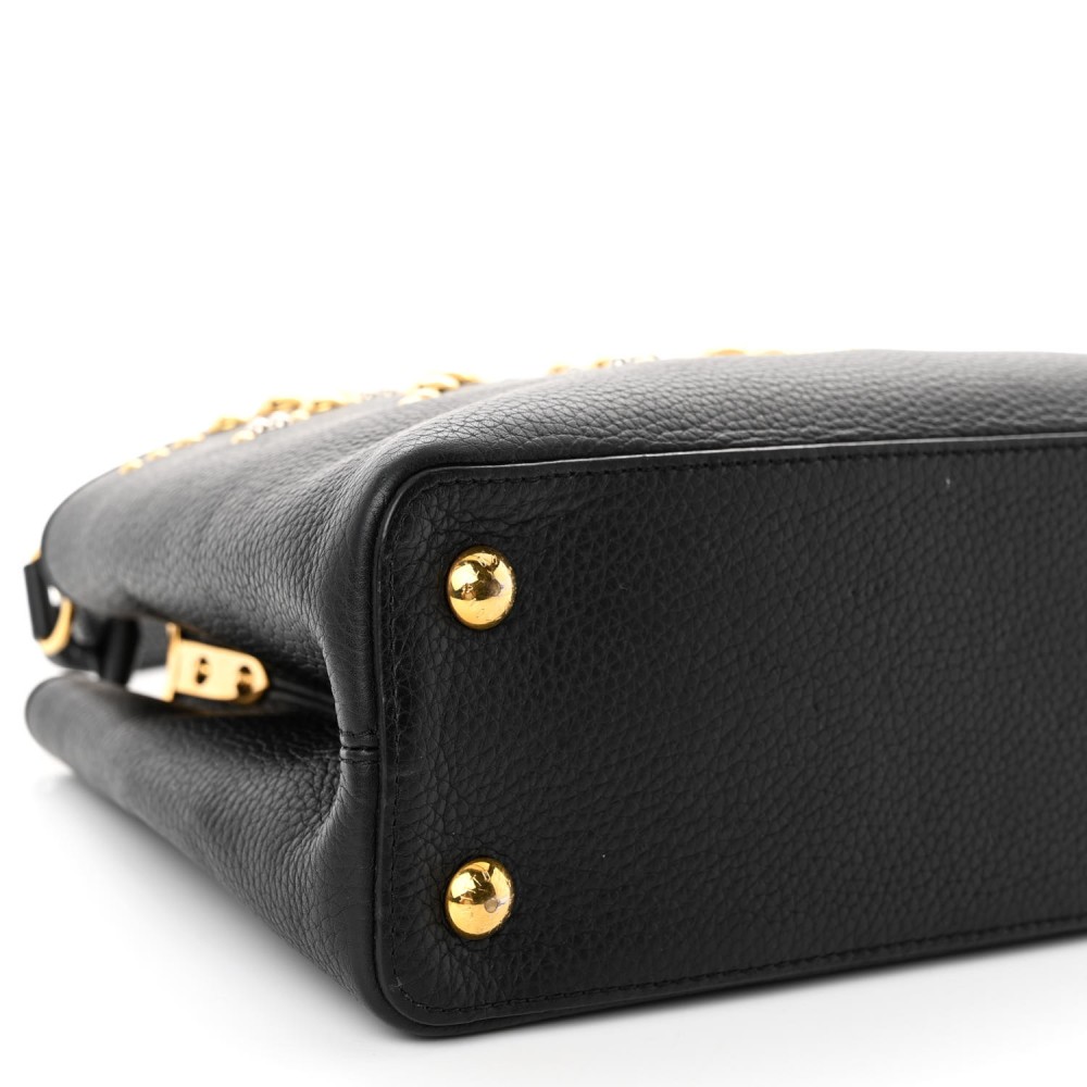 Taurillon Studded Sol Capucines PM Black Taurillon Studded Sol Capucines PM Black