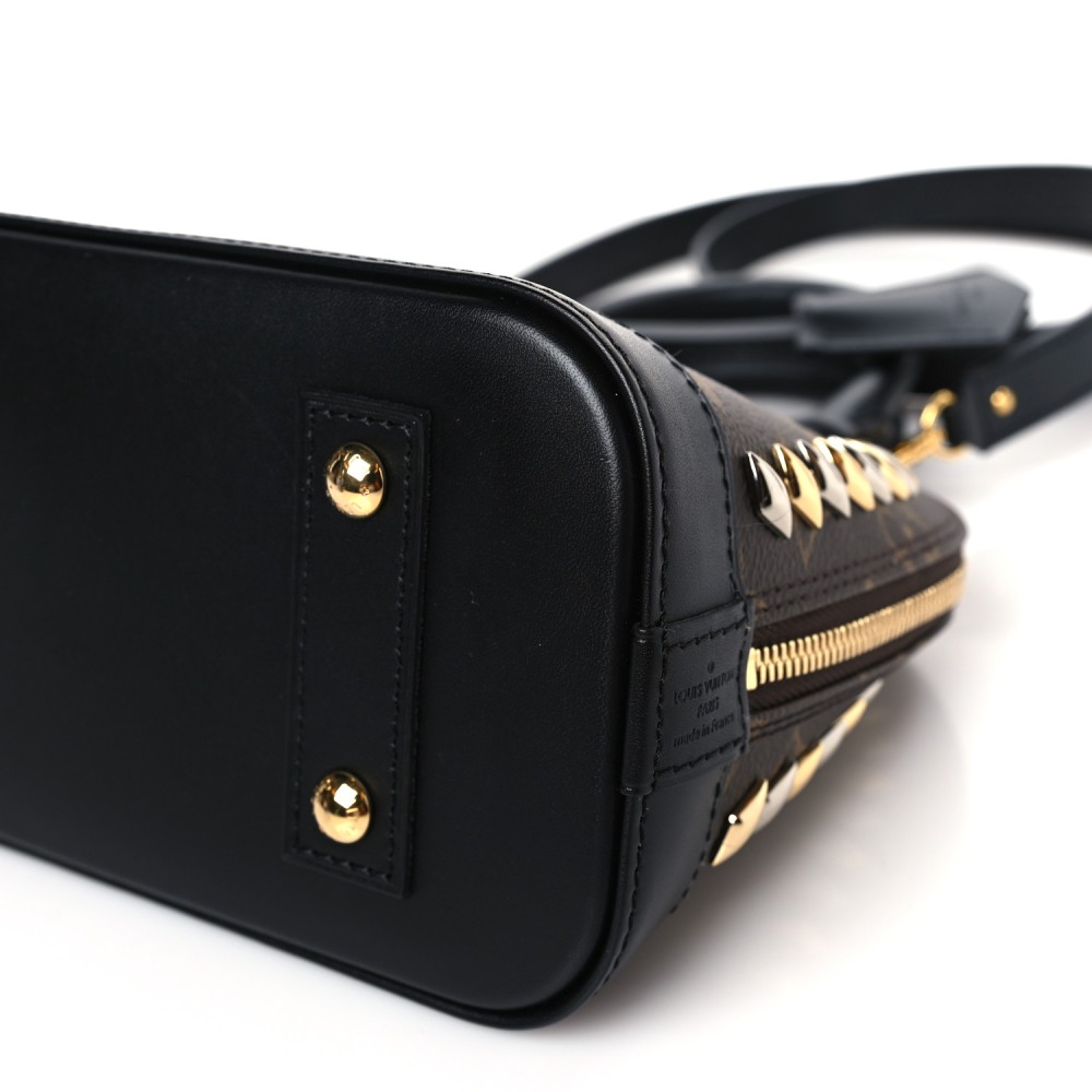 Monogram Macassar Studded Alma BB Monogram Macassar Studded Alma BB