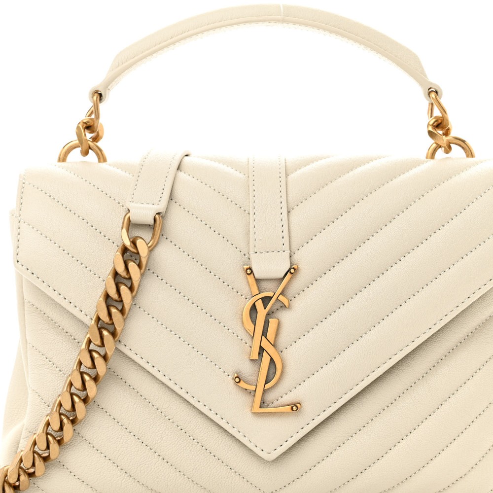 Sheepskin Matelasse Chevron Monogram Medium College Bag Crema Soft Sheepskin Matelasse Chevron Monogram Medium College Bag Crema Soft