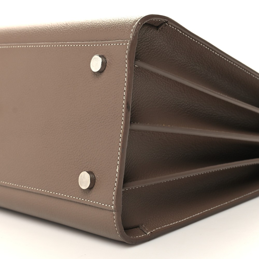 Grained Calfskin Topstitch Small Classic Sac De Jour Taupe Grained Calfskin Topstitch Small Classic Sac De Jour Taupe