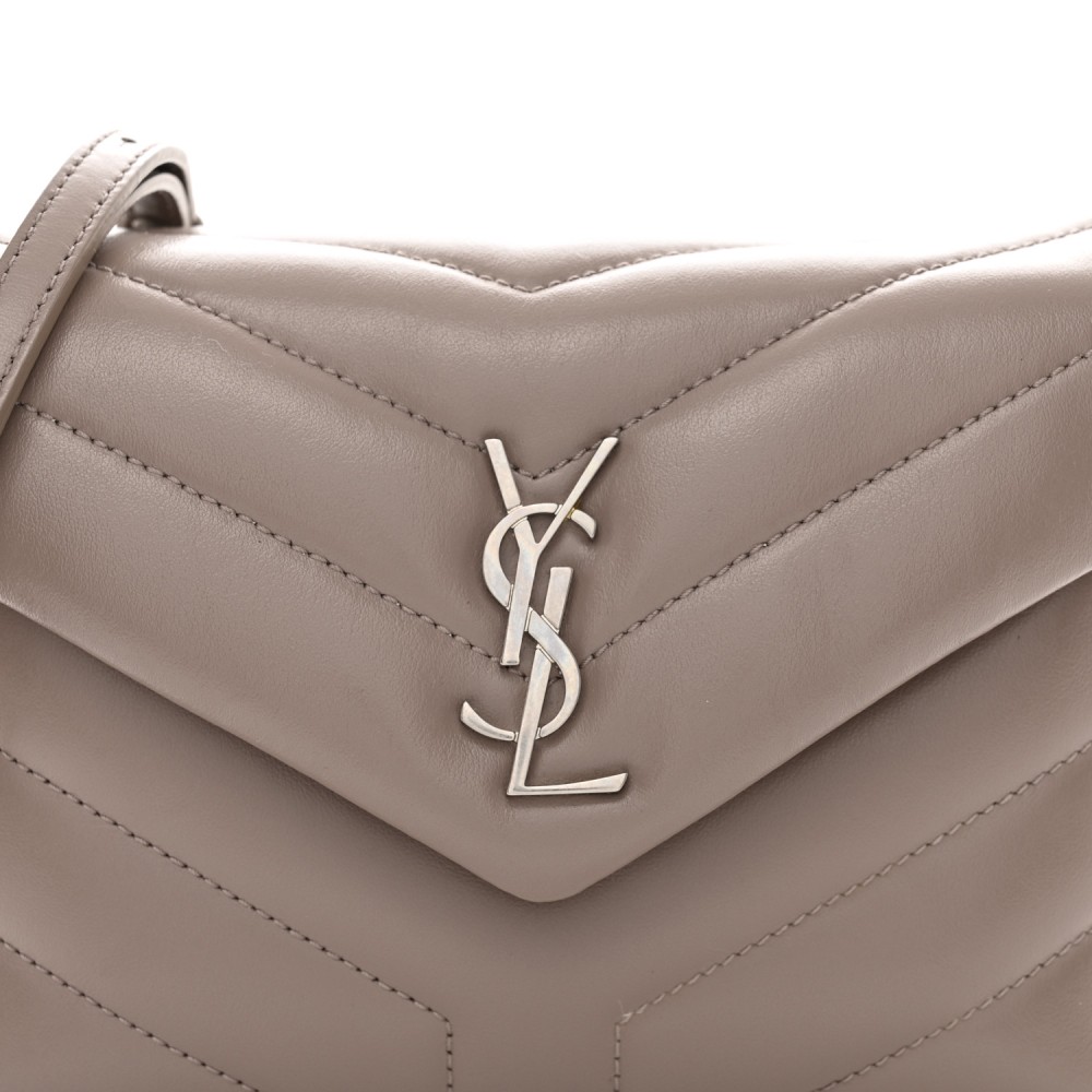 Calfskin Y Quilted Monogram Toy Loulou Crossbody Bag Mink Calfskin Y Quilted Monogram Toy Loulou Crossbody Bag Mink