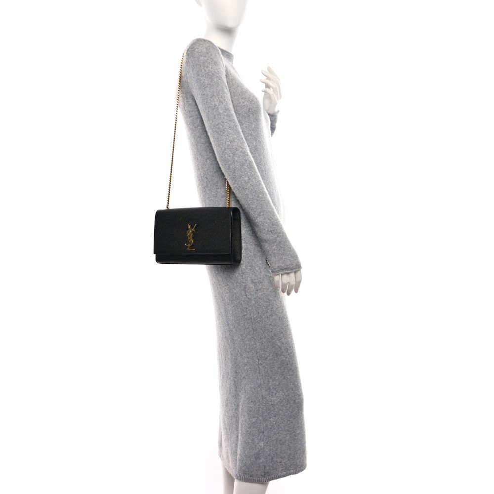 Grain De Poudre Medium Classic Monogram Kate Satchel Black Grain De Poudre Medium Classic Monogram Kate Satchel Black