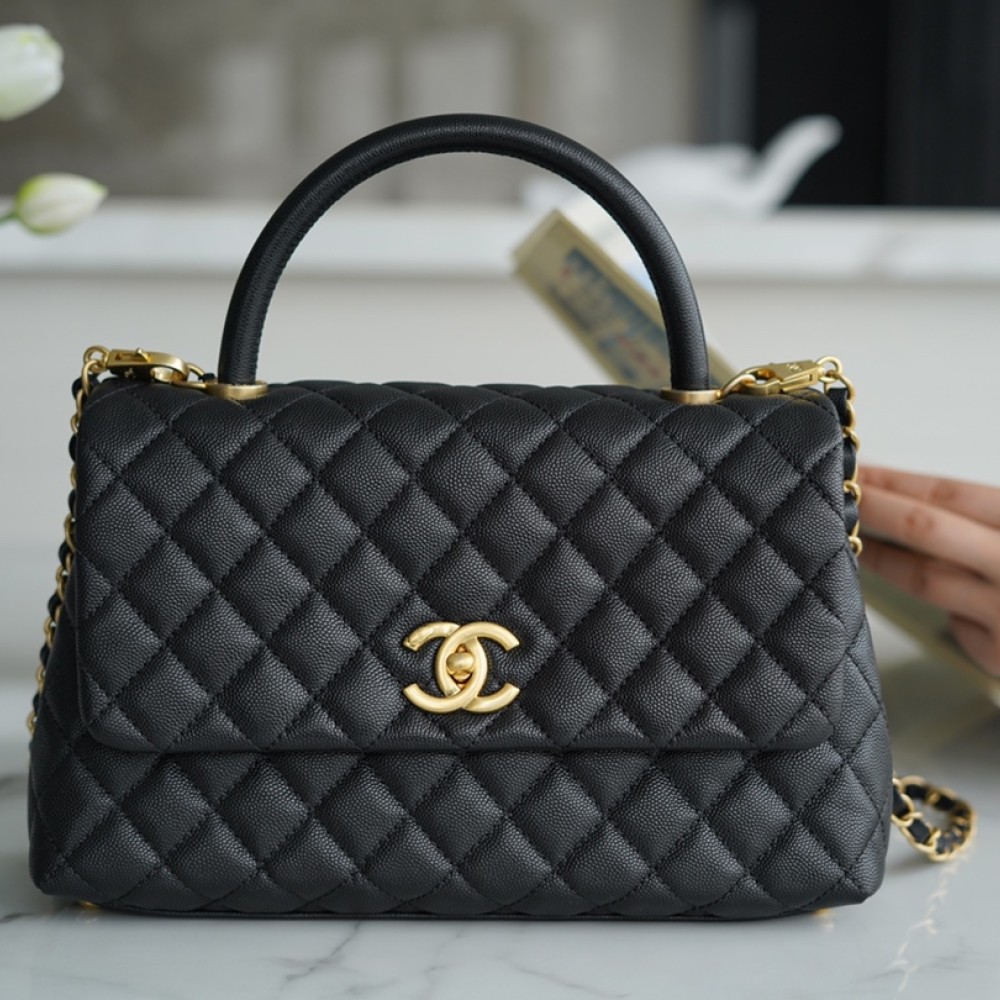 CHANEL MEDIUM HANDLE FLAP BAG CHANEL MEDIUM HANDLE FLAP BAG