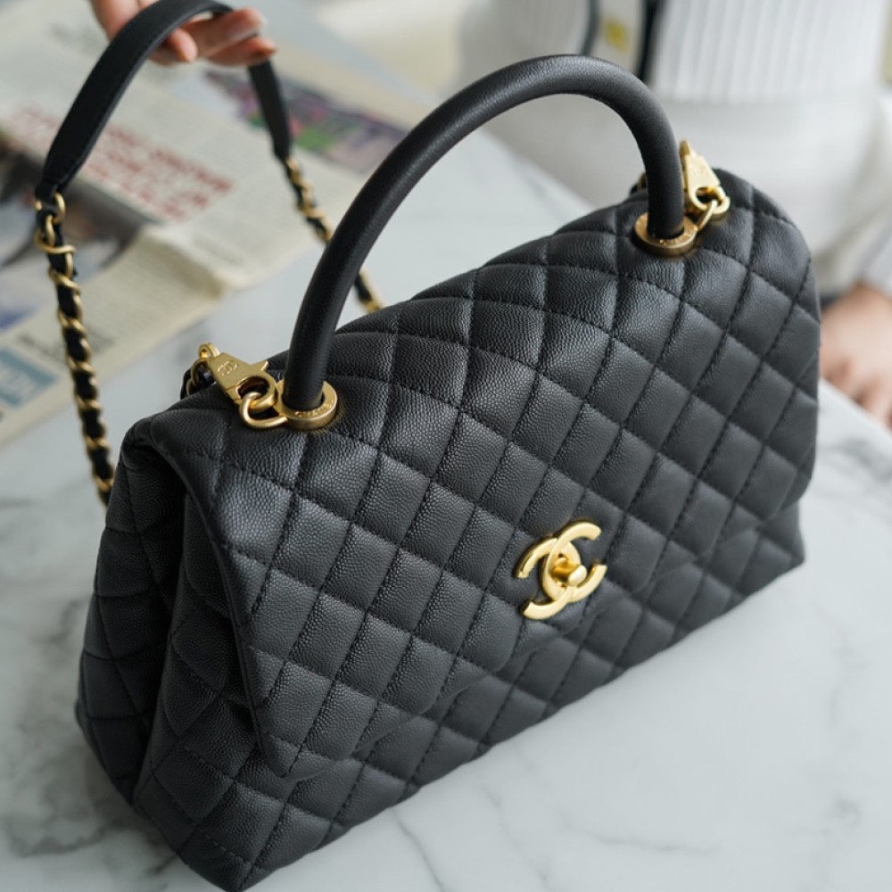 CHANEL MEDIUM HANDLE FLAP BAG CHANEL MEDIUM HANDLE FLAP BAG
