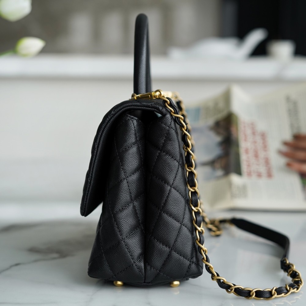 CHANEL MEDIUM HANDLE FLAP BAG CHANEL MEDIUM HANDLE FLAP BAG