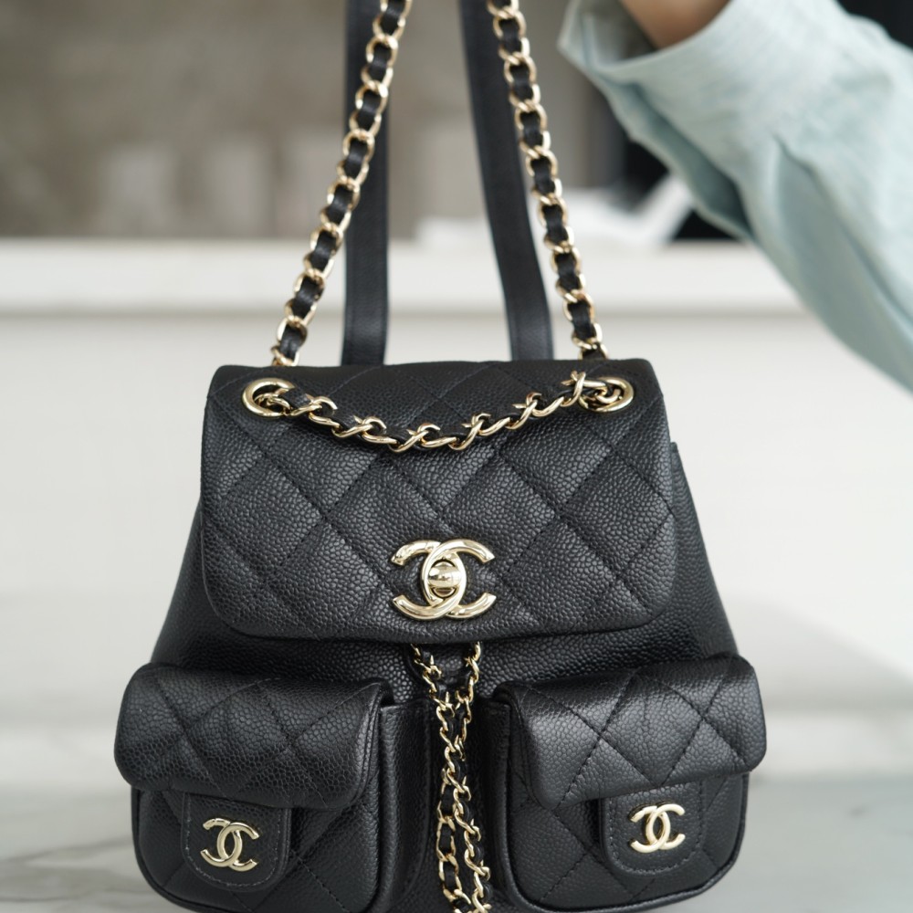 CHANEL MINI DUMA POCKETS DRAWSTRING BACKPACK CHANEL MINI DUMA POCKETS DRAWSTRING BACKPACK