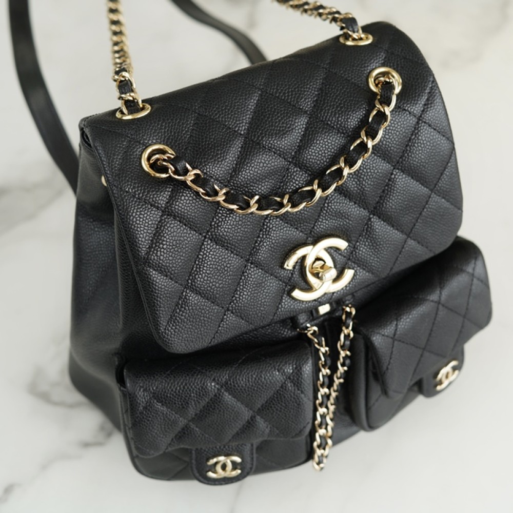 CHANEL LARGE DUMA POCKETS DRAWSTRING BACKPACK CHANEL LARGE DUMA POCKETS DRAWSTRING BACKPACK