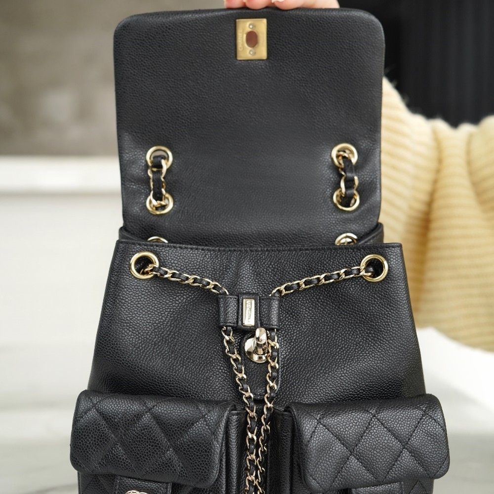 CHANEL LARGE DUMA POCKETS DRAWSTRING BACKPACK CHANEL LARGE DUMA POCKETS DRAWSTRING BACKPACK