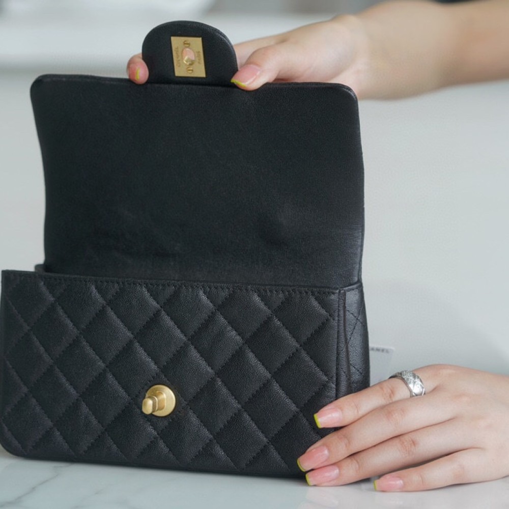 CHANEL MINI TOP HANDLE RECTANGULAR FLAP BAG CHANEL MINI TOP HANDLE RECTANGULAR FLAP BAG