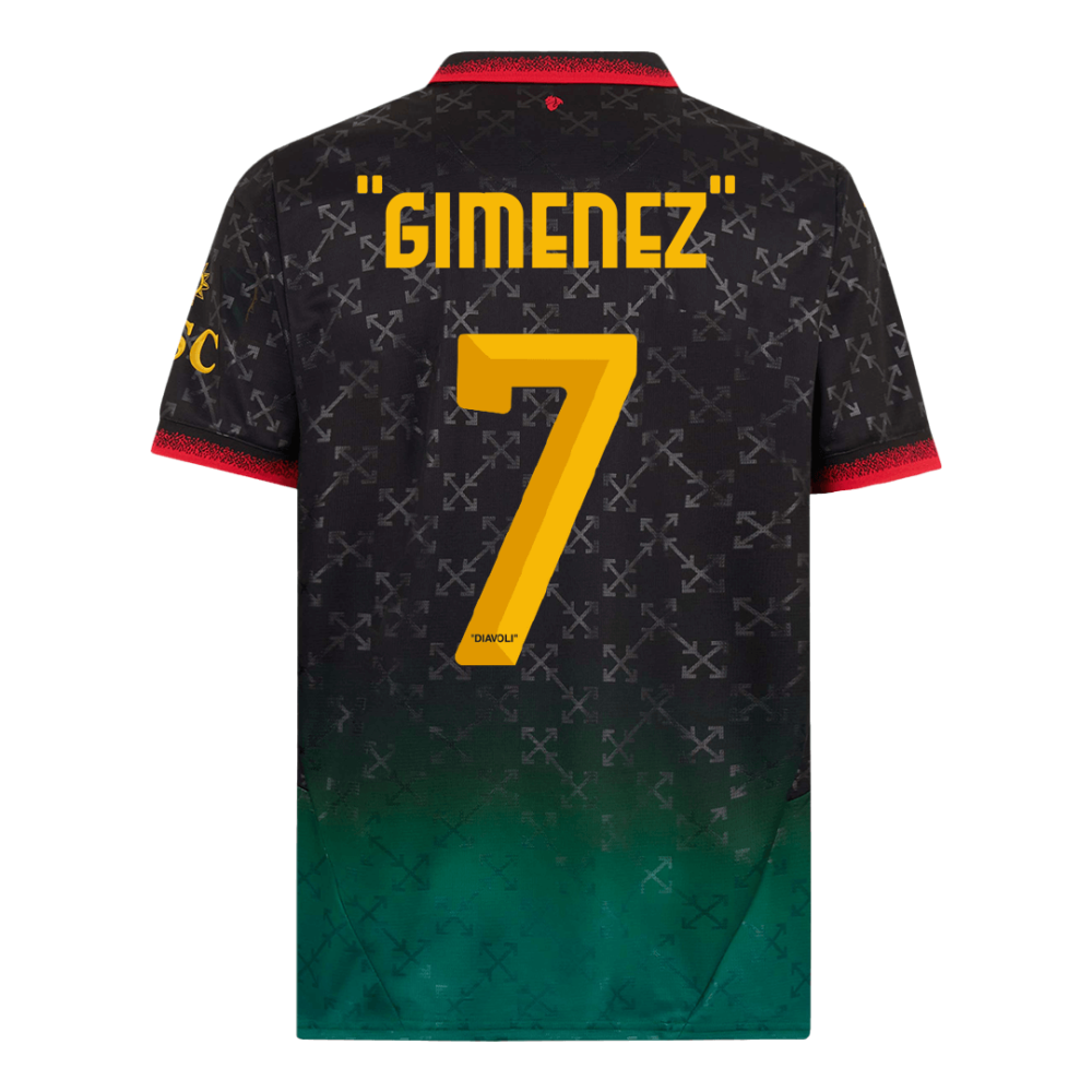 GIMENEZ #7 AC Milan Fourth Away Soccer Jersey 2024/25 GIMENEZ #7 AC Milan Fourth Away Soccer Jersey 2024/25