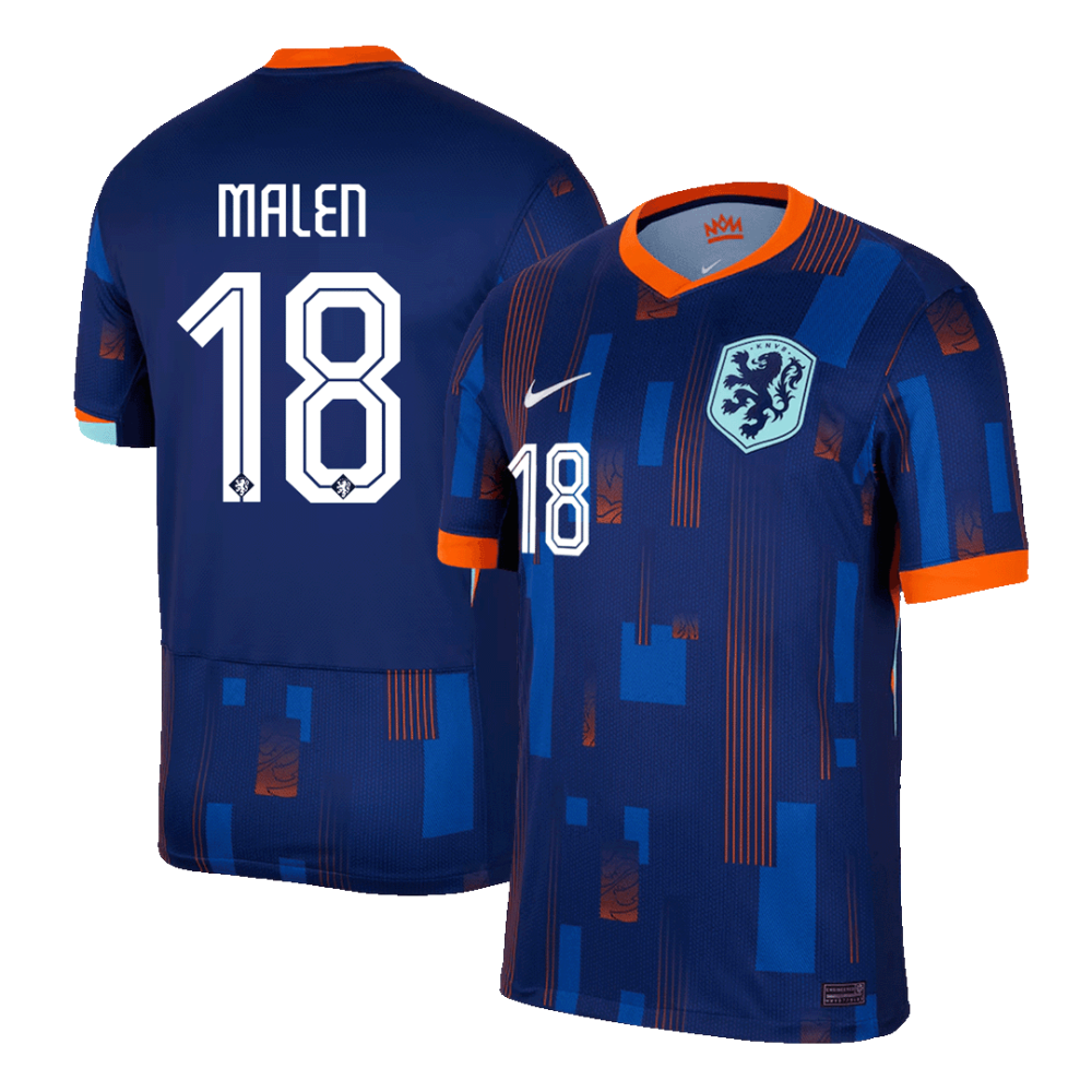 MALEN #18 Netherlands Away Soccer Jersey EURO 2024 MALEN #18 Netherlands Away Soccer Jersey EURO 2024