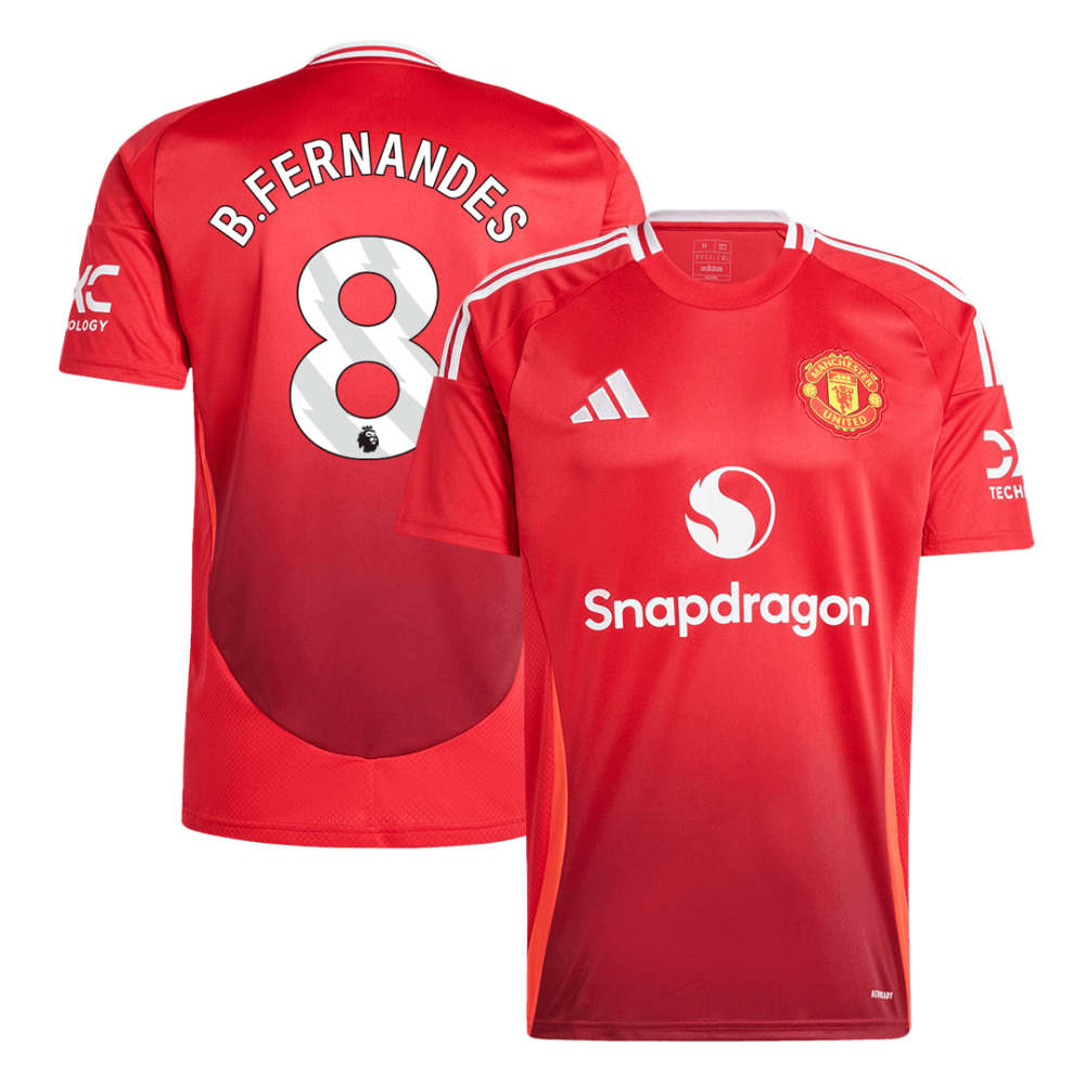 B.FERNANDES #8 Manchester United Home Soccer Jersey 2024/25 B.FERNANDES #8 Manchester United Home Soccer Jersey 2024/25