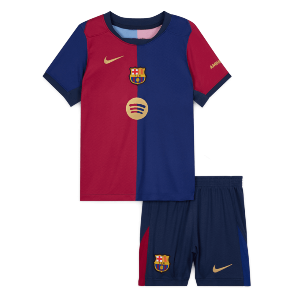 Barcelona Home Kids Soccer Jerseys Kit 2024/25 Spotify Logo Without Text Barcelona Home Kids Soccer Jerseys Kit 2024/25 Spotify Logo Without Text