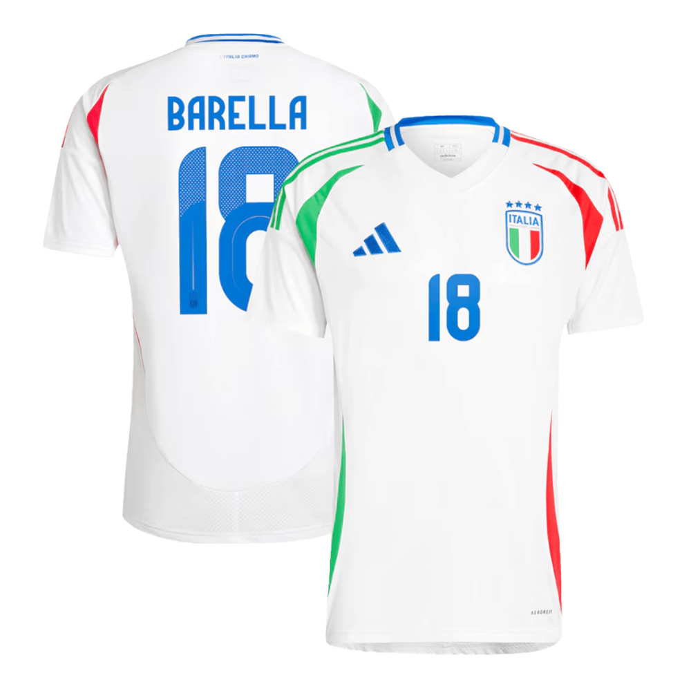 BARELLA #18 Italy Away Soccer Jersey EURO 2024 BARELLA #18 Italy Away Soccer Jersey EURO 2024