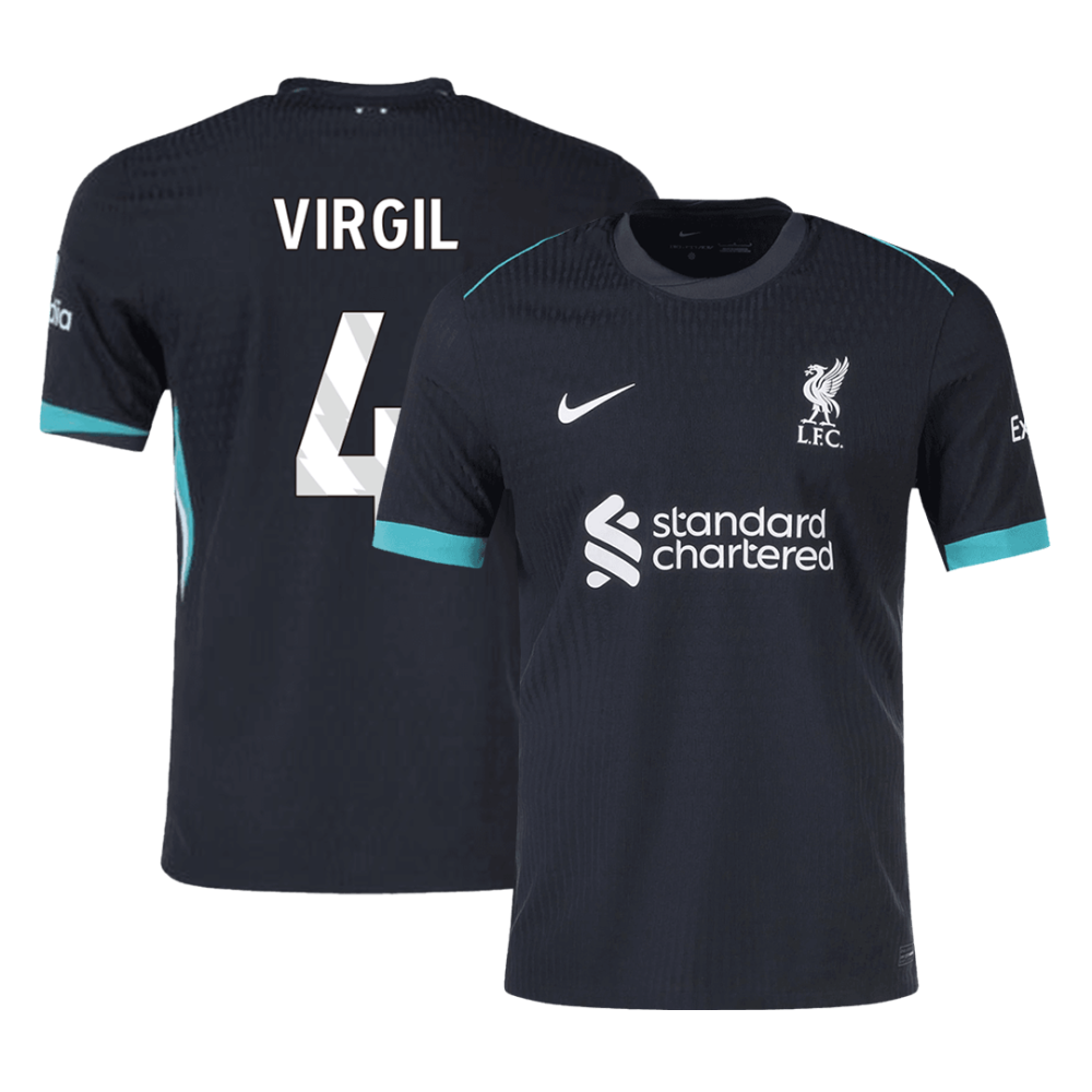 VIRGIL #4 Liverpool Away Players Version Soccer Jersey 2024/25 VIRGIL #4 Liverpool Away Players Version Soccer Jersey 2024/25