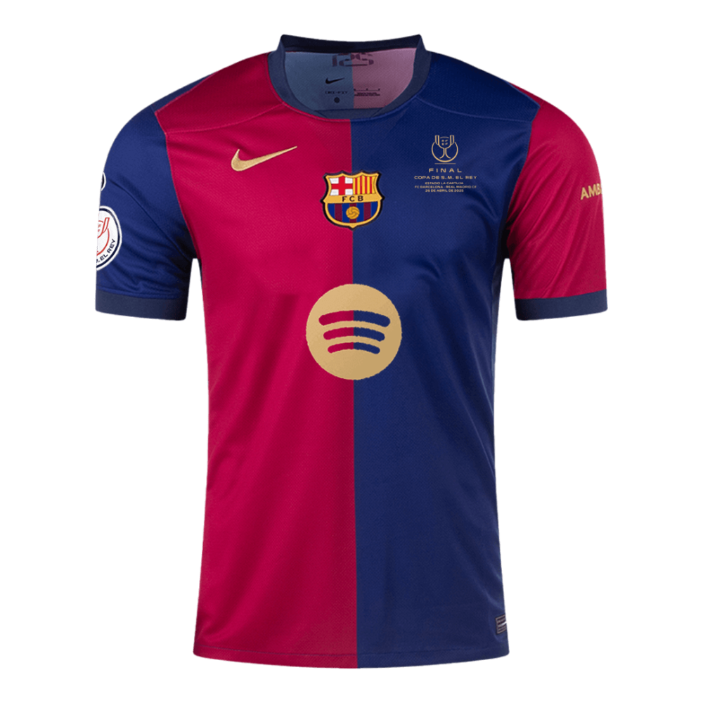 Barcelona Home Soccer Jersey 2024/25 - Copa del Rey Final Barcelona Home Soccer Jersey 2024/25 - Copa del Rey Final