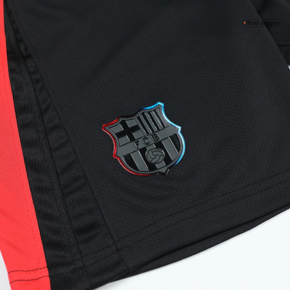 Barcelona Away Kids Soccer Jerseys Kit 2024/25 - Spotify Logo Without Text